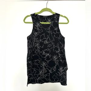 RAG & BONE Black + White Silk Printed Top